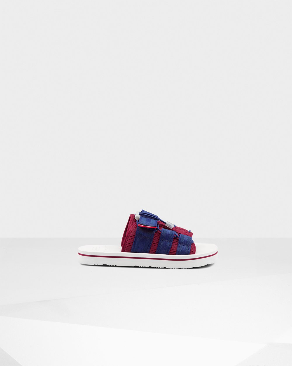 Slippers Heren - Hunter Original Beach - Wit/Rood/Blauw - 21JXQOYRN